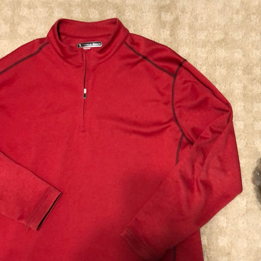 Xl Performance Half Zip Pull Over Maroon Color - image 3
